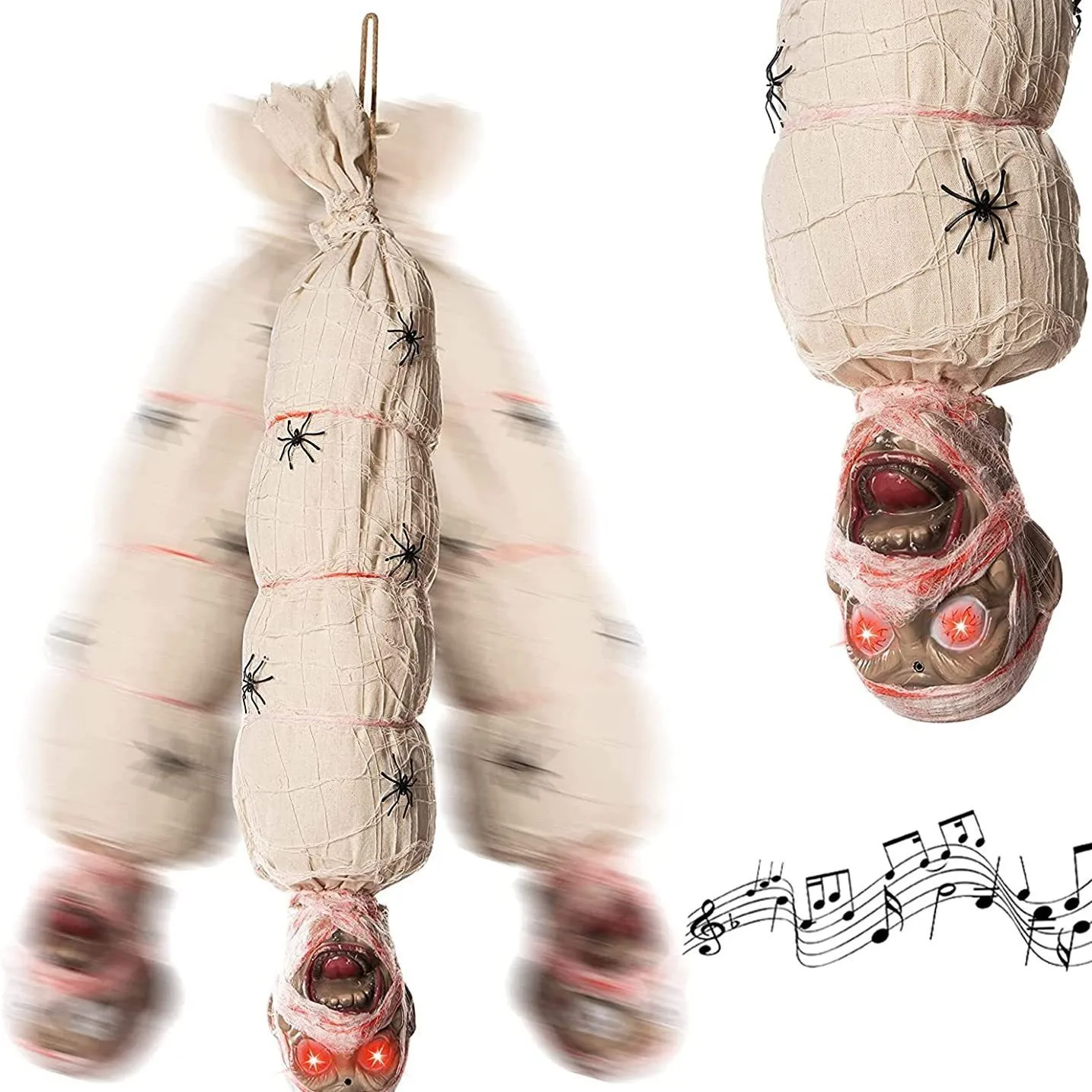 Halloween horror electric induction hanged ghost voice-activated secret room escape bar KTV decoration props