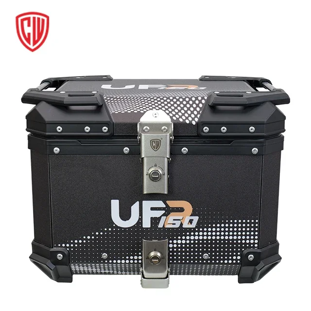 Caja trasera de aluminio para motocicleta de 45L, caja superior de entrega, pegatina de moda, accesorios para motocicleta, caja trasera