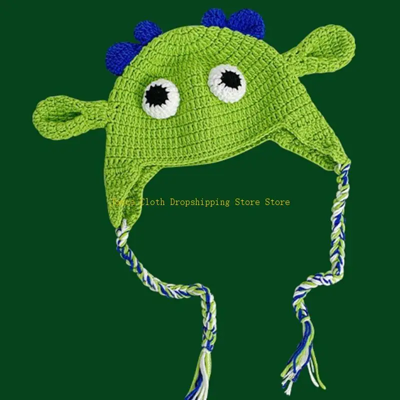 قبعة كوسبلاي للأطفال البالغين بتصميم كرتوني على شكل وحش قبعة شتوية قابلة للطي 10CD #2