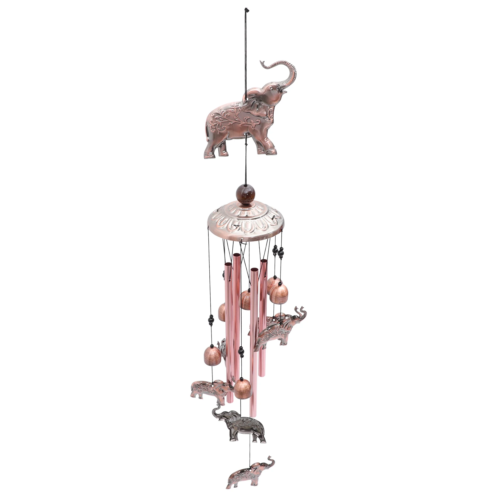 

Retro Iron Elephant Wind Chime Vintage Home Decor Hanging Cartoon Design Safe Material Wall Guest Surprise Clear Sound Wind Bell