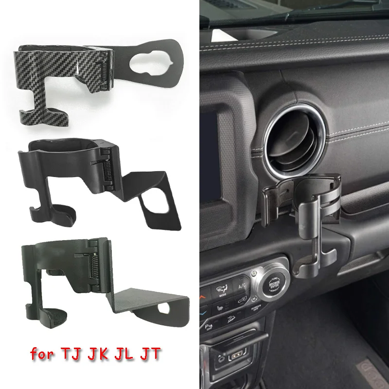 1PC Car Mobile Phone Stand Interior Parts Vehicle Cup Holder For Jeep Wrangler JK JL TJ JT Multi-Function Car Bottle Holder