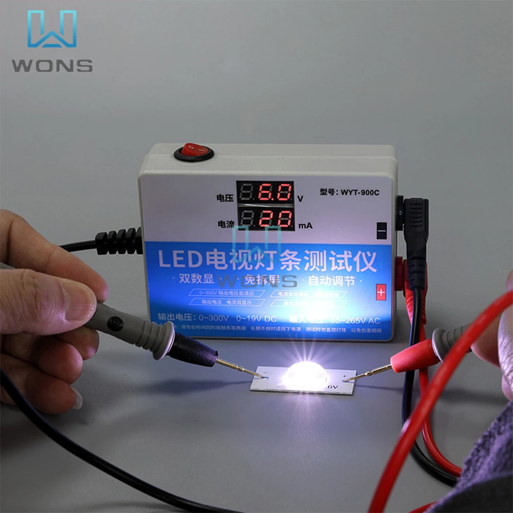 AC 85-265V LCD TV backlight repair tool without disassembly screen LED light strip tester with current and voltage display