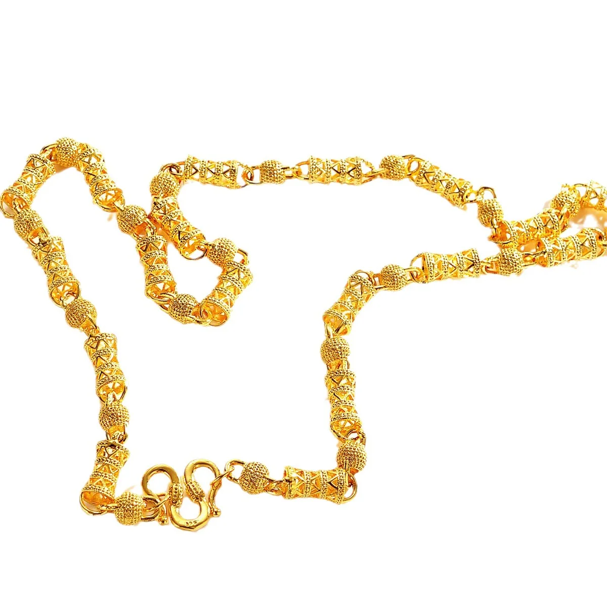 Noble AU999 gold jewelry necklace mens temperament party cocktail 24K pure gold clavicle chain hollow neck ornament