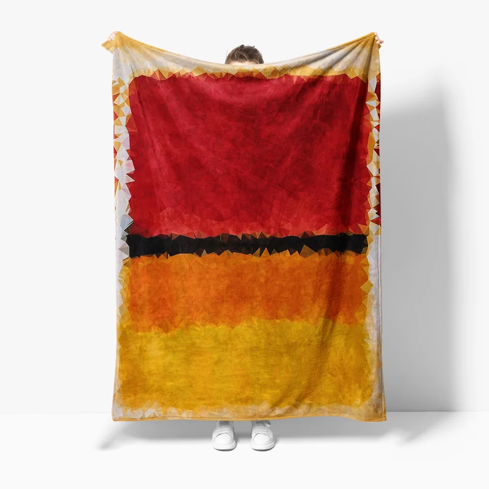 

Abstract Geometric Color Block Throw Blanket Sofa Bed Decorative Warm Fuzzy Soft Bedspread