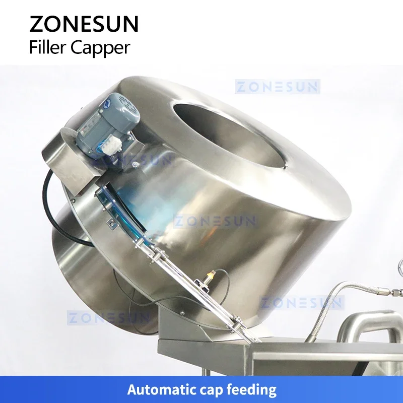 Поршневой наполнитель Zonesun и паровой вакуумный укупорщик, машина для наполнения и запечатывания стеклянных банок, вакуумный упаковщик для экономии пищевых продуктов ZS-FAL180B10