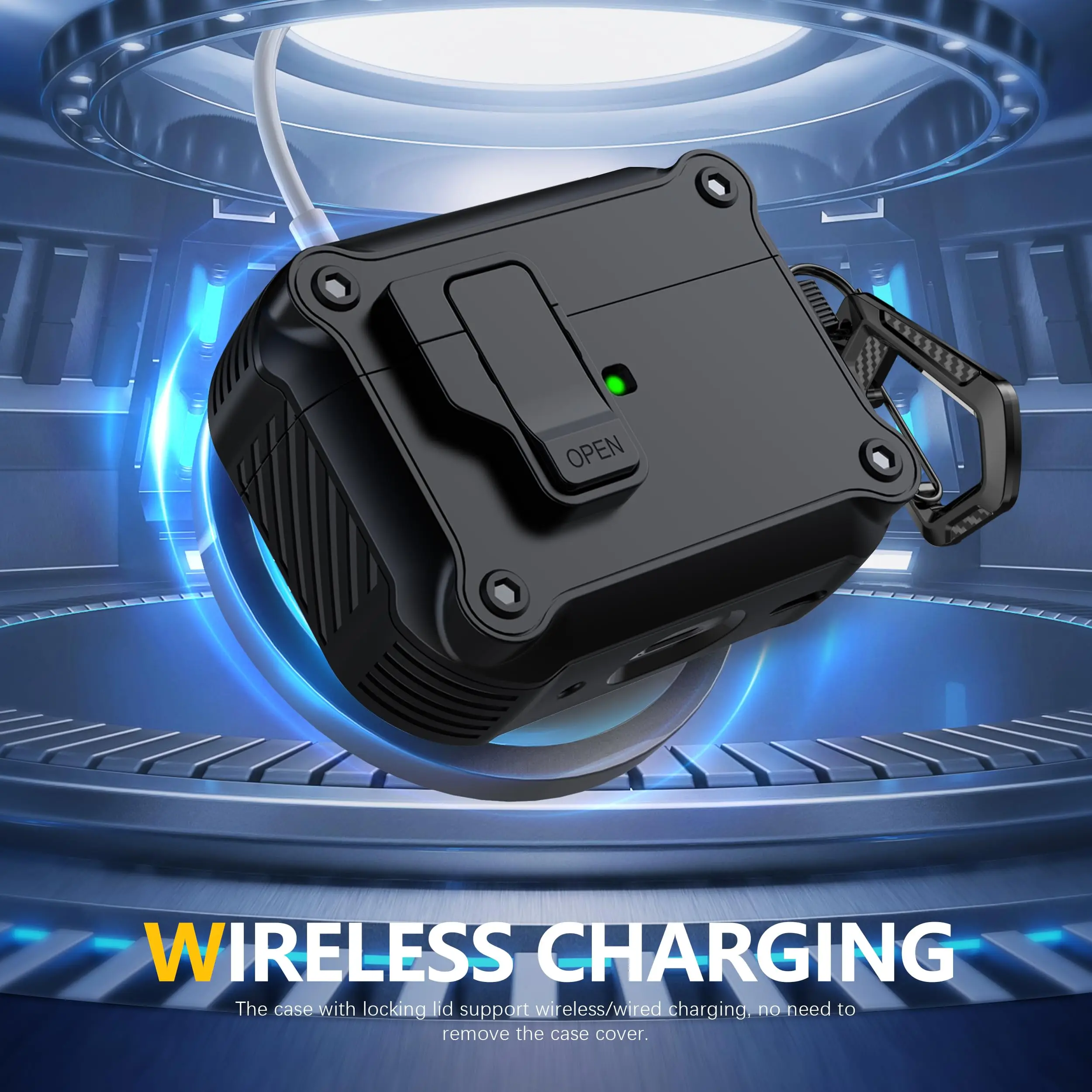 حافظة AirPods Pro الثالثة (2025) مع مجموعة أدوات تنظيف، غطاء آمن لمفتاح المفاجئة التلقائي لسماعات الرأس Fundas لأجهزة Apple AirPods Pro 3 ﻿