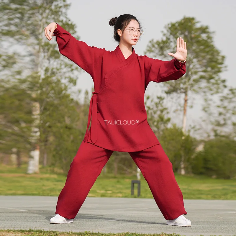 Unisex Tai Chi / Kung Fu Uniform: Linen-Cotton Blend Martial Arts Robe for Men and Women (Breathable Training Outfit)