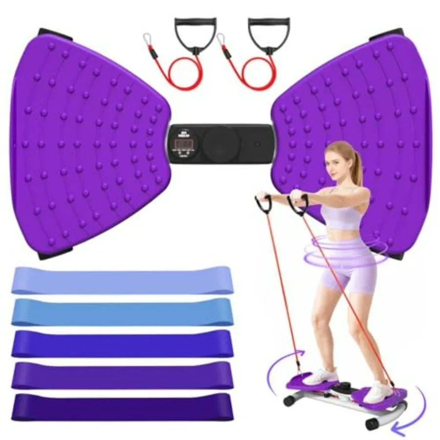 

Waist Twister Machine Exercise - Ab Twister Board for Exercise with 5 Resistance Bands, 330LBS Capacity Waist Twisting Fitness T