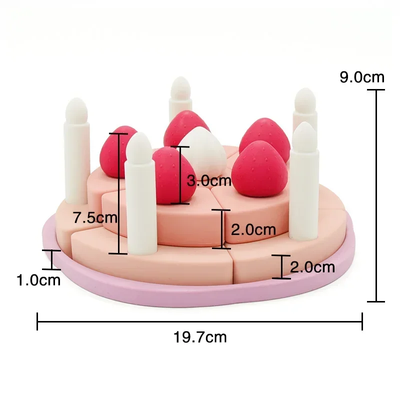 Baby Soft Silicone Blocks Stacking Blocks Cake Shape Silicone Construction Toy Rubber Building Blocks Montessori Educational Toy