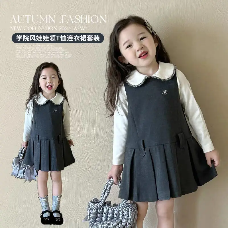 

Girls' Autumn Outfit2025New Style Baby Girl Outfit Dress Children's Dress Fashionable Baby Spring and Autumn Outfit Trendy