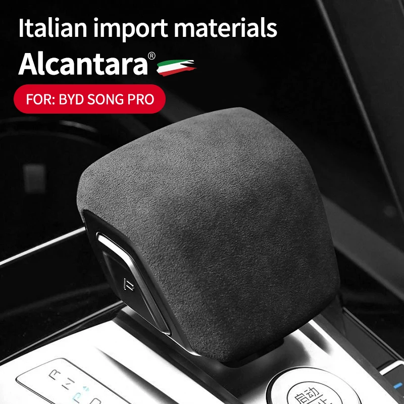 

Alcantara Suede Gear Shift Cover Head Shifter Knob Trim Protection Case For 2019 - 2021 BYD SONG Pro Interior Accessories