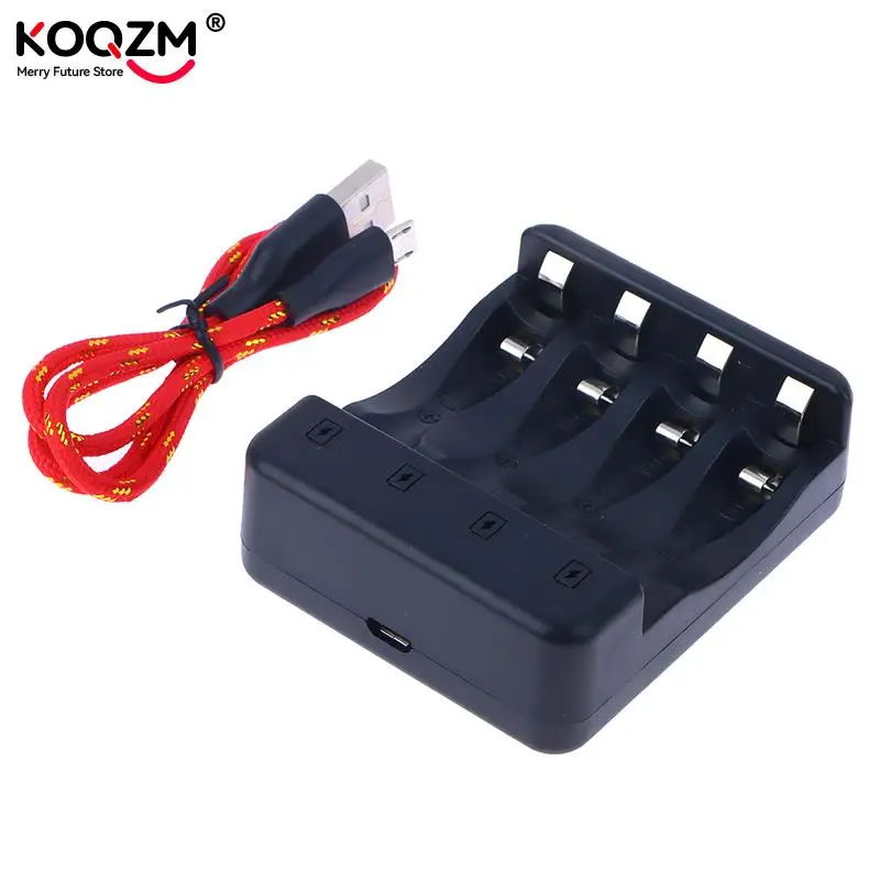 1pc 4-slot Smart Ni-Zn Battery Charger Indicator Charging Cable Smart Fast Charging With LED For Rechargeable Ni-Zn Battery