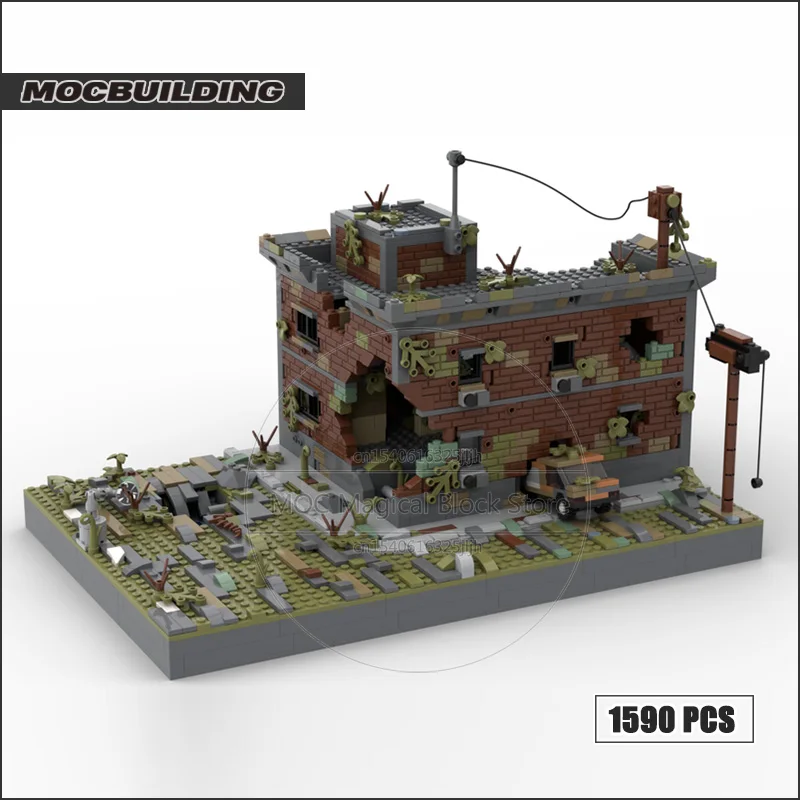 MOC Building Blocks Games Series The Last of Us Diorama Castle  Architecture DIY Assembly Bricks Collection Model Toys Xmas Gift