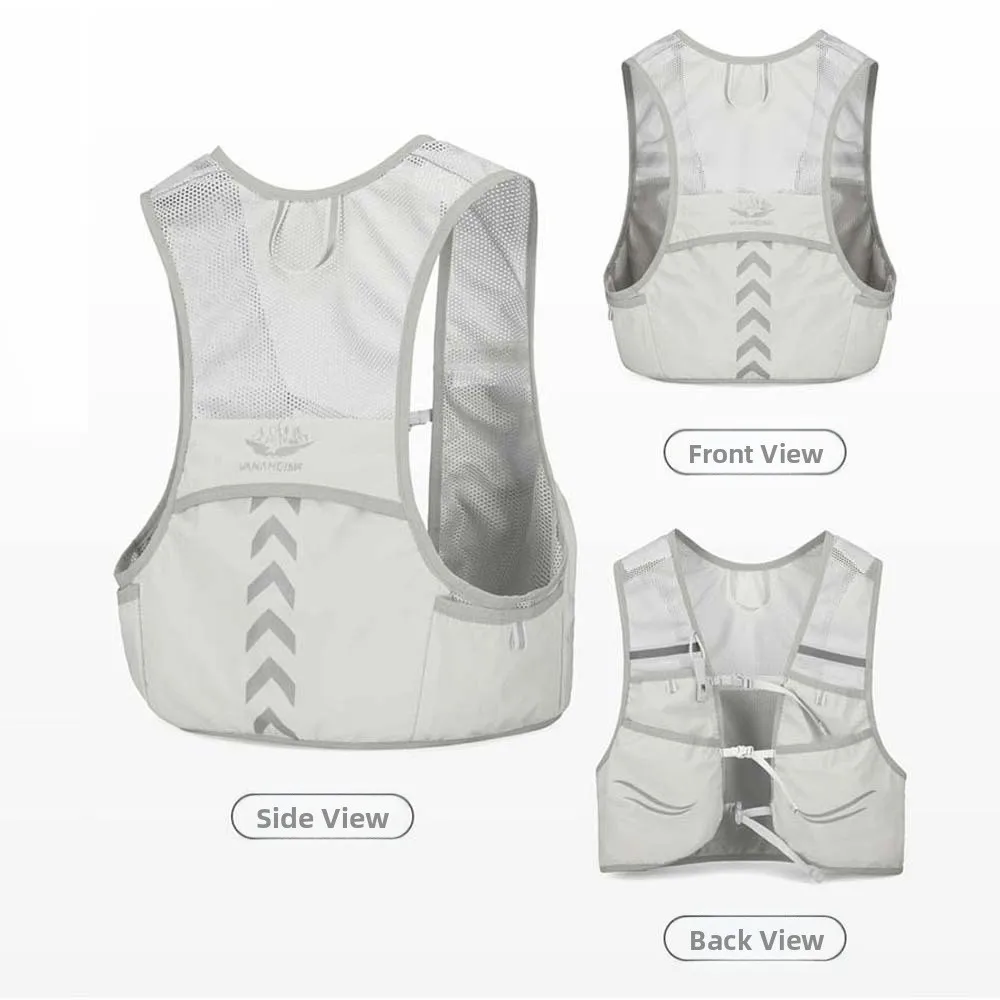 

Светоотражающий жилет высокой видимости, защитная дышащая сумка для ночного бега, сетчатый легкий жилет, спортивный рюкзак для мужчин