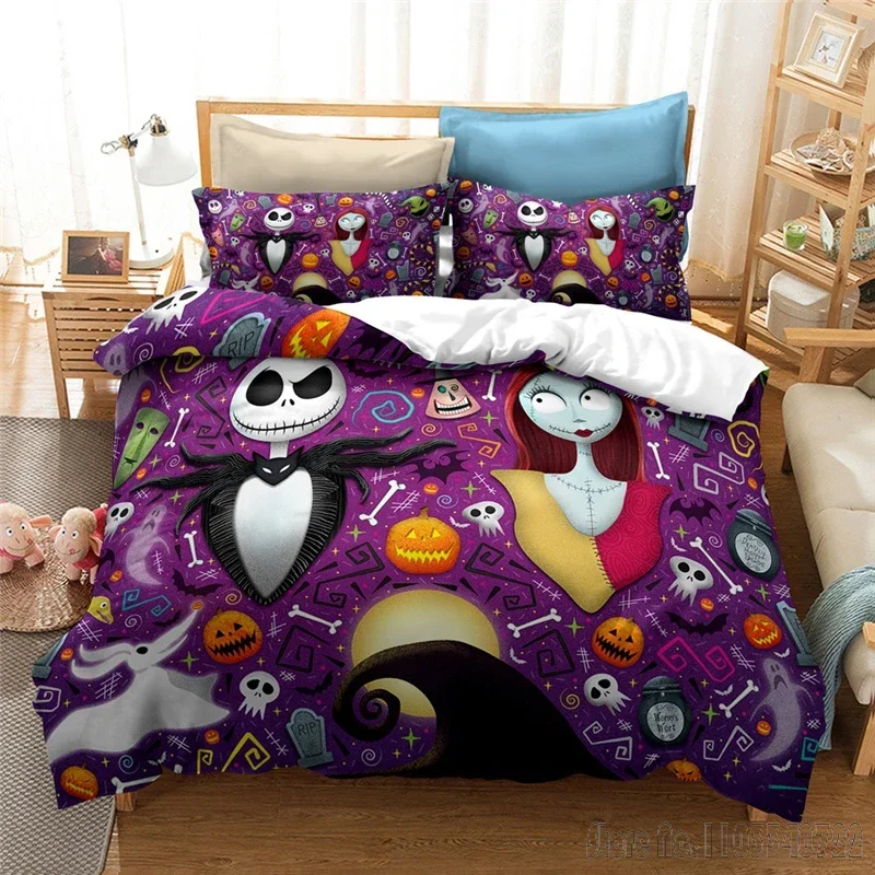 New Nightmare Before Christmas Duvet Cover Set HD Comforter Cover for Kids Bedding Sets Bedclothes Bedroom Decor