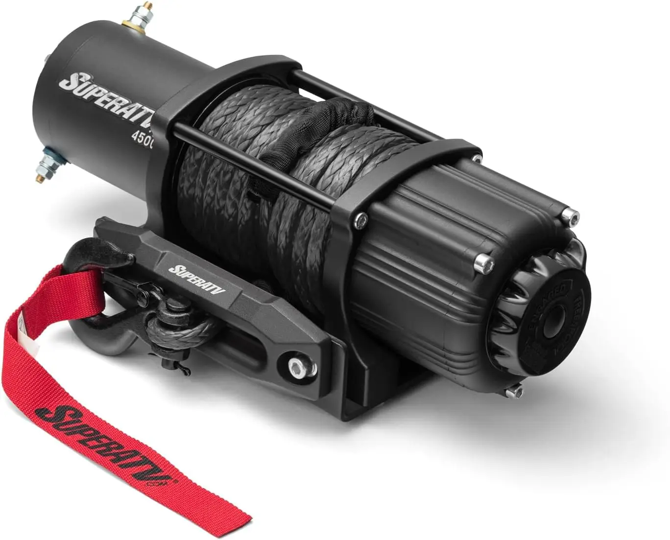 

4500 lb Winch For UTV ATV Complete Black Ops Winch Kit Waterproof Seals And Solenoid 1 3 HP Motor 166 1 Gear Ratio