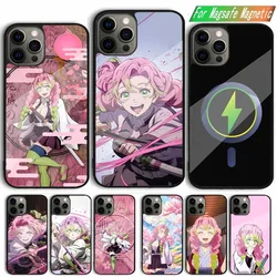 D-Demon S-Slayer Kanroji Mitsuri Phone Case For iPhone 15,14,13,12,11,Plus,Pro,Max Mini Magsafe Magnetic Wireless Charging