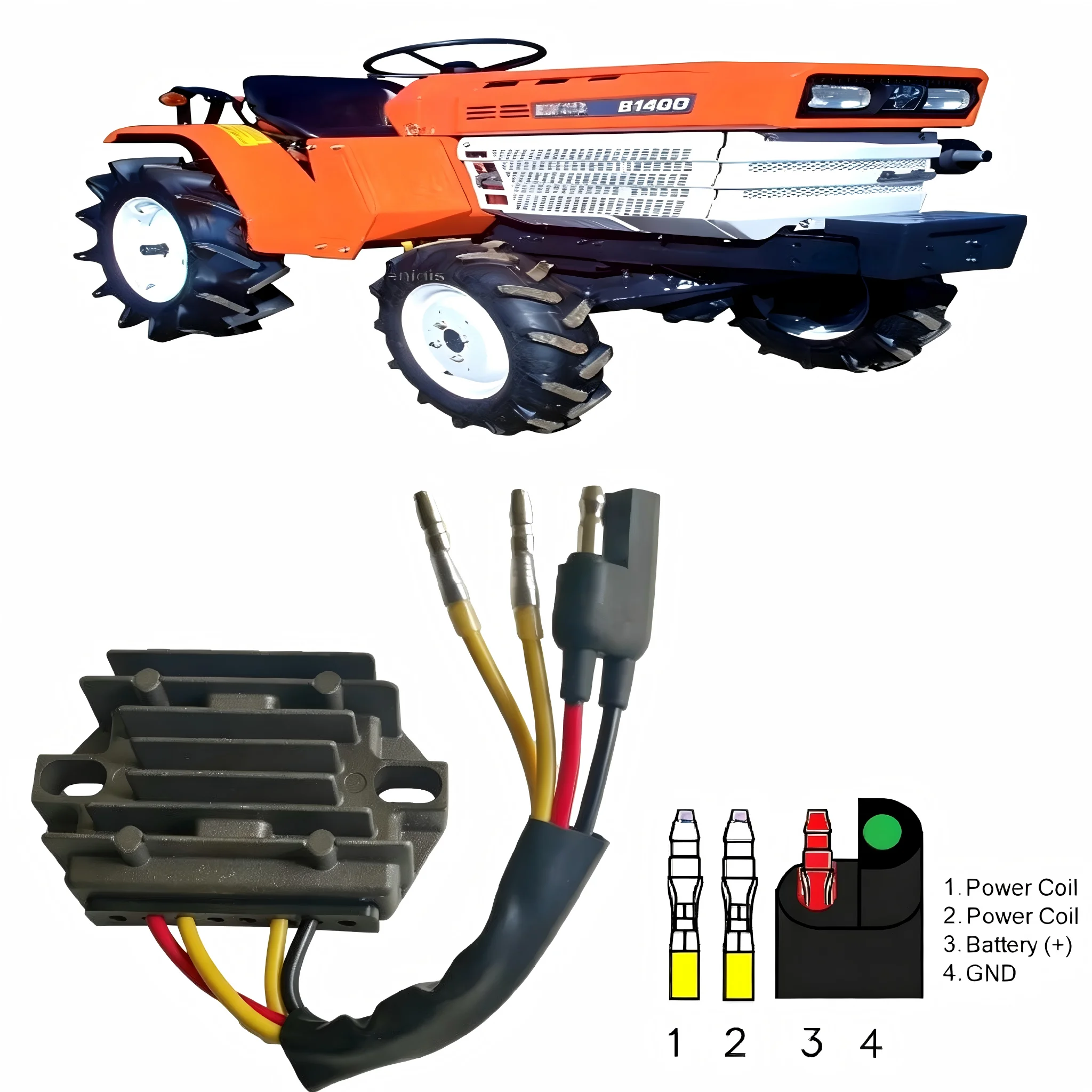 Napięcie Regulator prostownika dla Kubota B1400 B1402 B1500 B1502 B5000 B5001 B6001 B7000 B7001 66611-55252 H6720-55200 H6620-55200