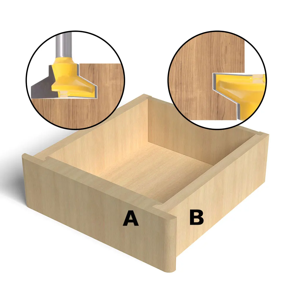 

1/4" Shank 6mm shank Reversible Drawer Front Router Bit For Woodworking Cutter Tool Milling Cutter