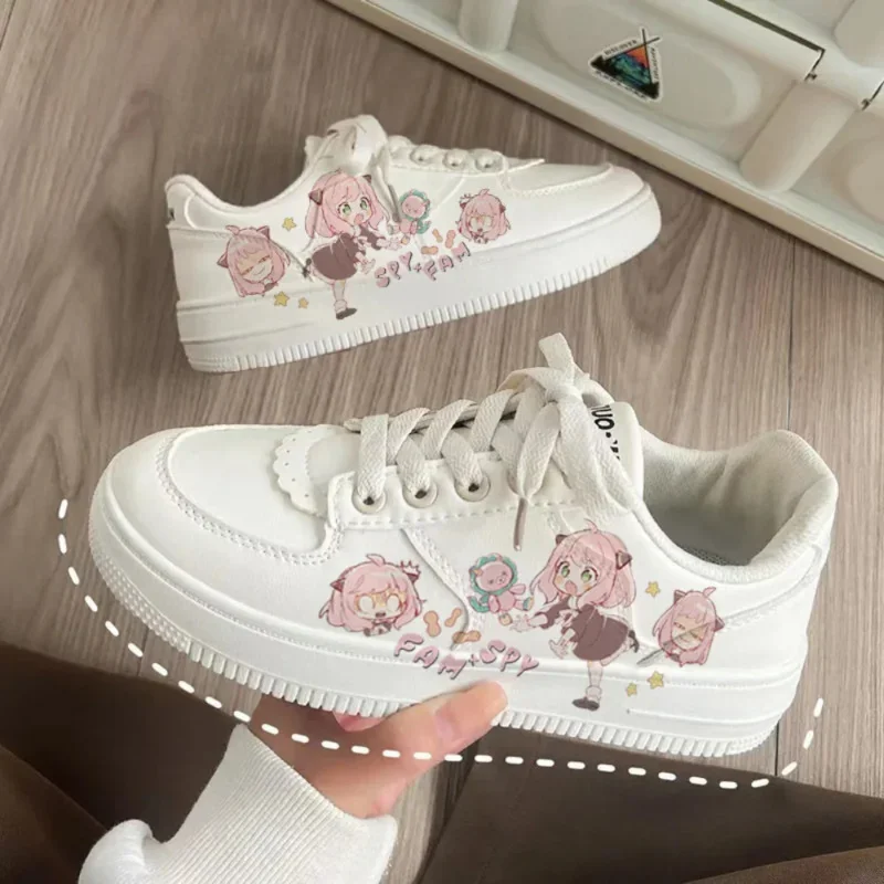 A Anime kawaii shoes spy×family casual sneaker fo girls boys women women sport sneaker shoes cosplay shoes for students