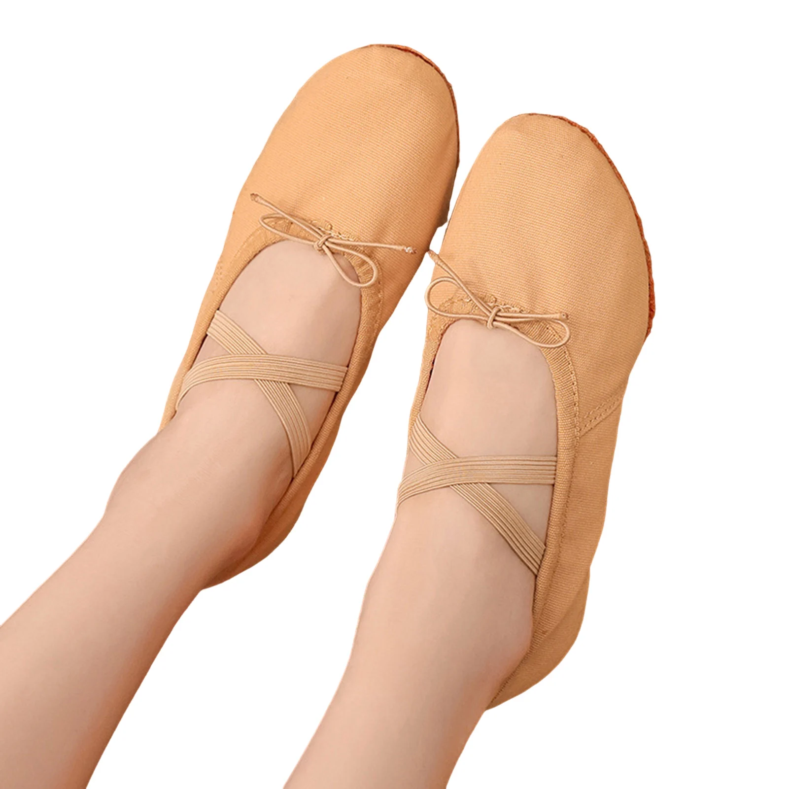 Women\'s Ballet Shoes Super Soft Canvas Dance Slippers Yoga Practice Shoes for Lyrical Modern Jazz Dance