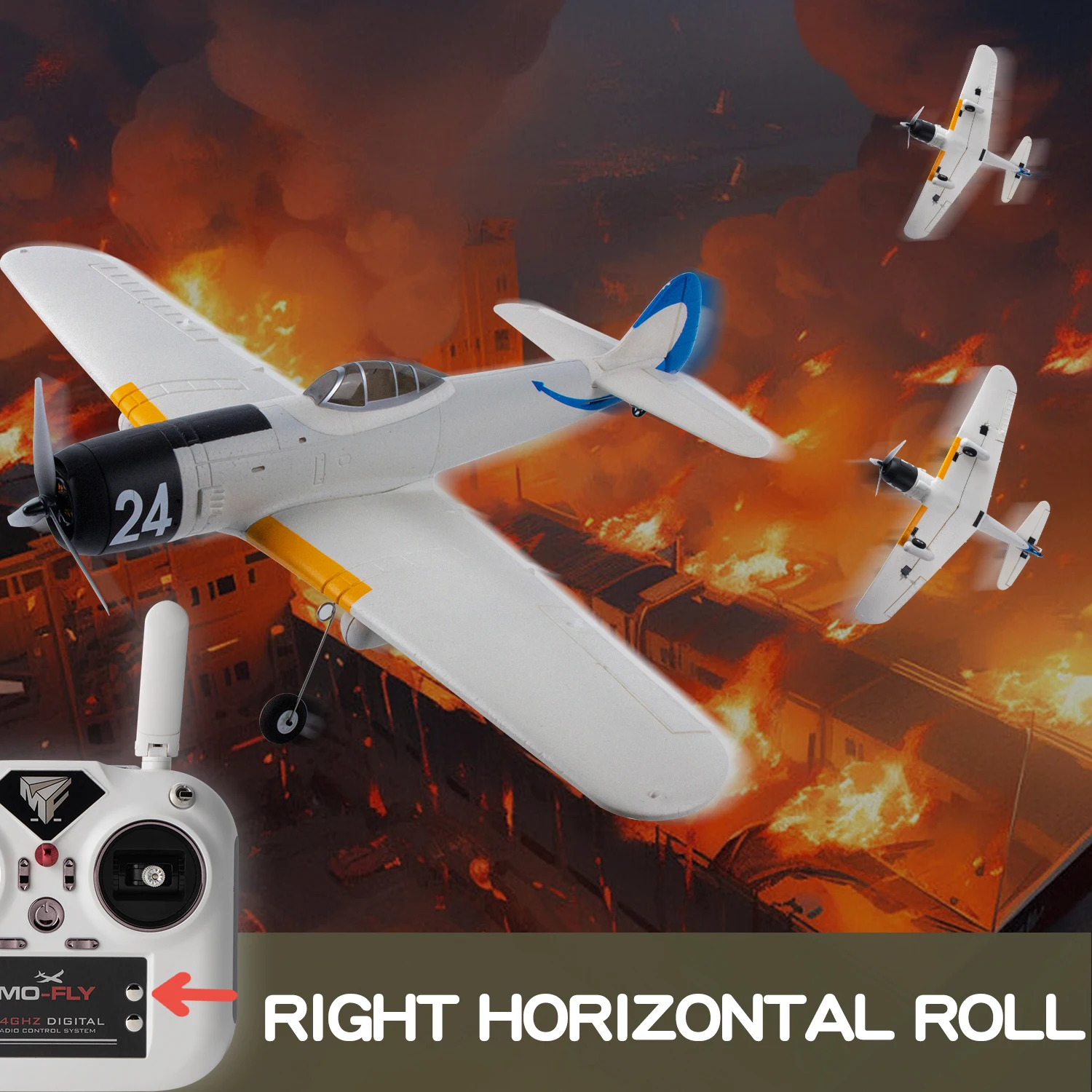 Grande Remote-Controlled Fighter Plane, K84, Jet Stunt Planador, Asa fixa elétrica, Modelo RC Aircraft, 4 canais