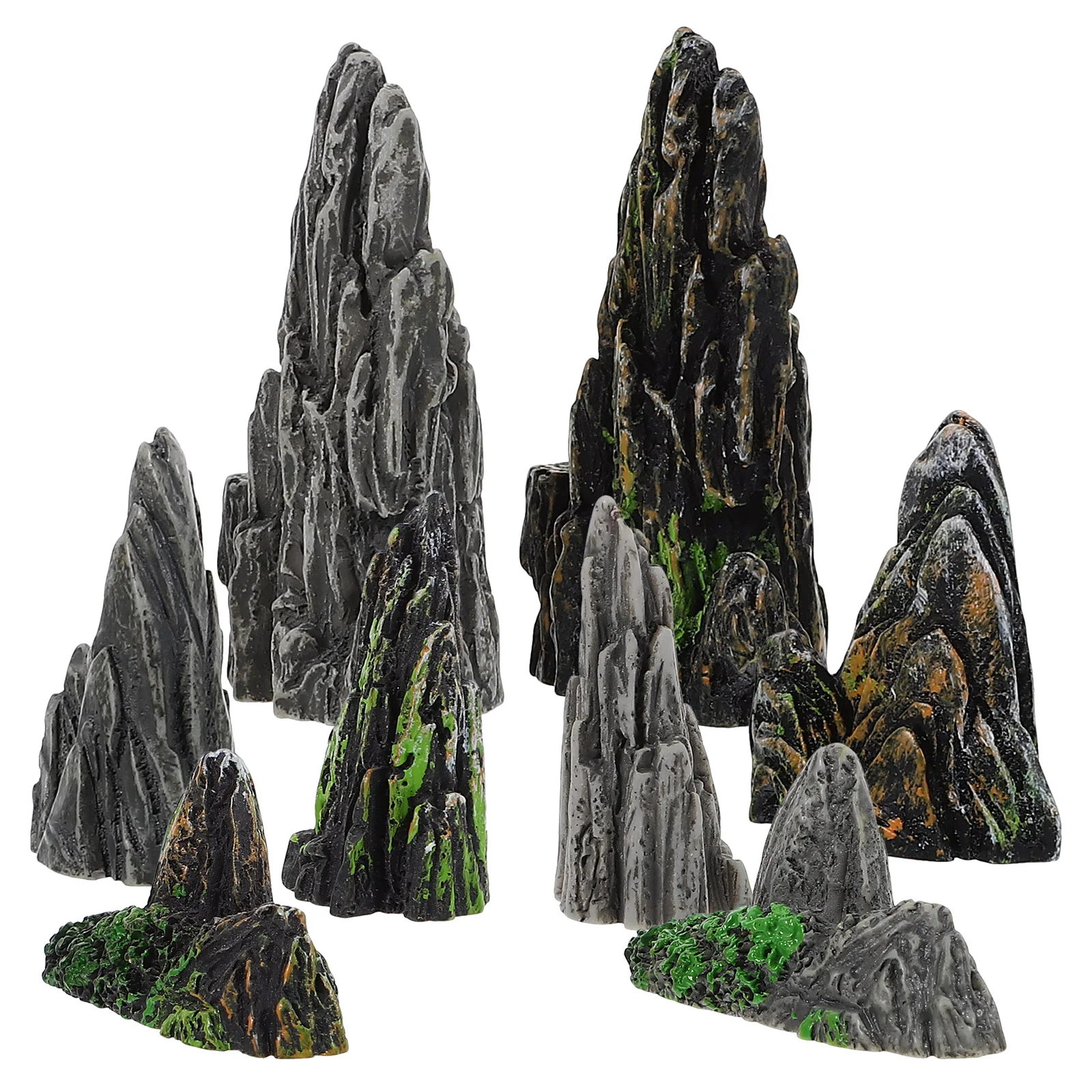 

8 Pcs Mini Rockery Accessories Micro Landscape Aquarium Rockeries Simulated Ornaments Resin