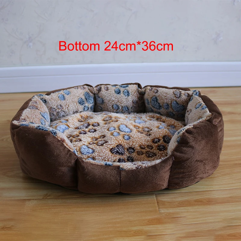 Pet Dog Beds Mats Soft Plush Warm Sofa Kennel Sleep Basket for Small Dogs Cat