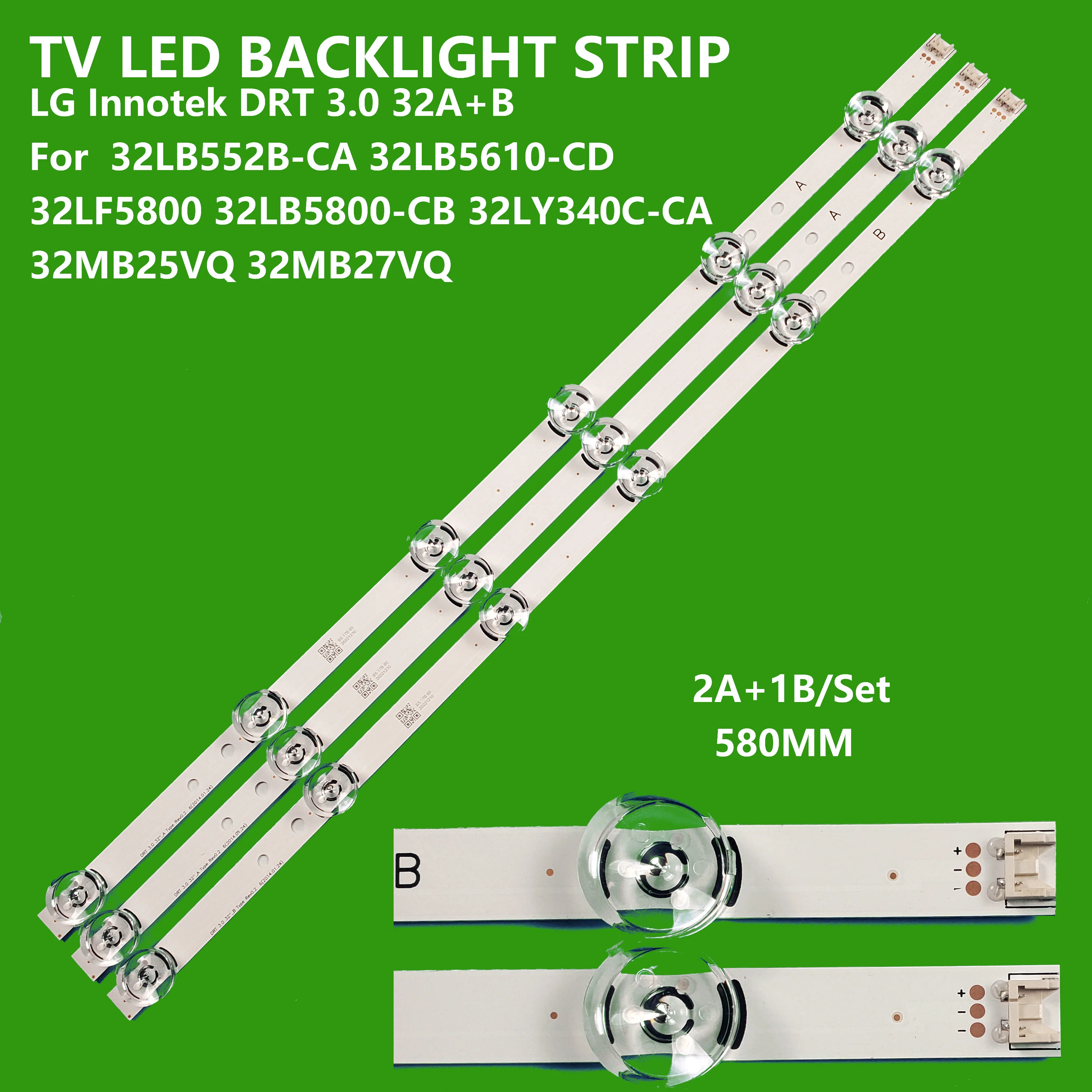 5set 15PCS 32inch TV LED Backlight Strips for LG INNOTEK DRT LG INNOTEK DRT 3.0 32A/B39A/B40A/B42A/B47A/B49A/B Type REV02Type