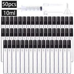 50PCS 2/3/5/10ml refillable glass spray bottles with 4 free accessories cosmetic containers perfume