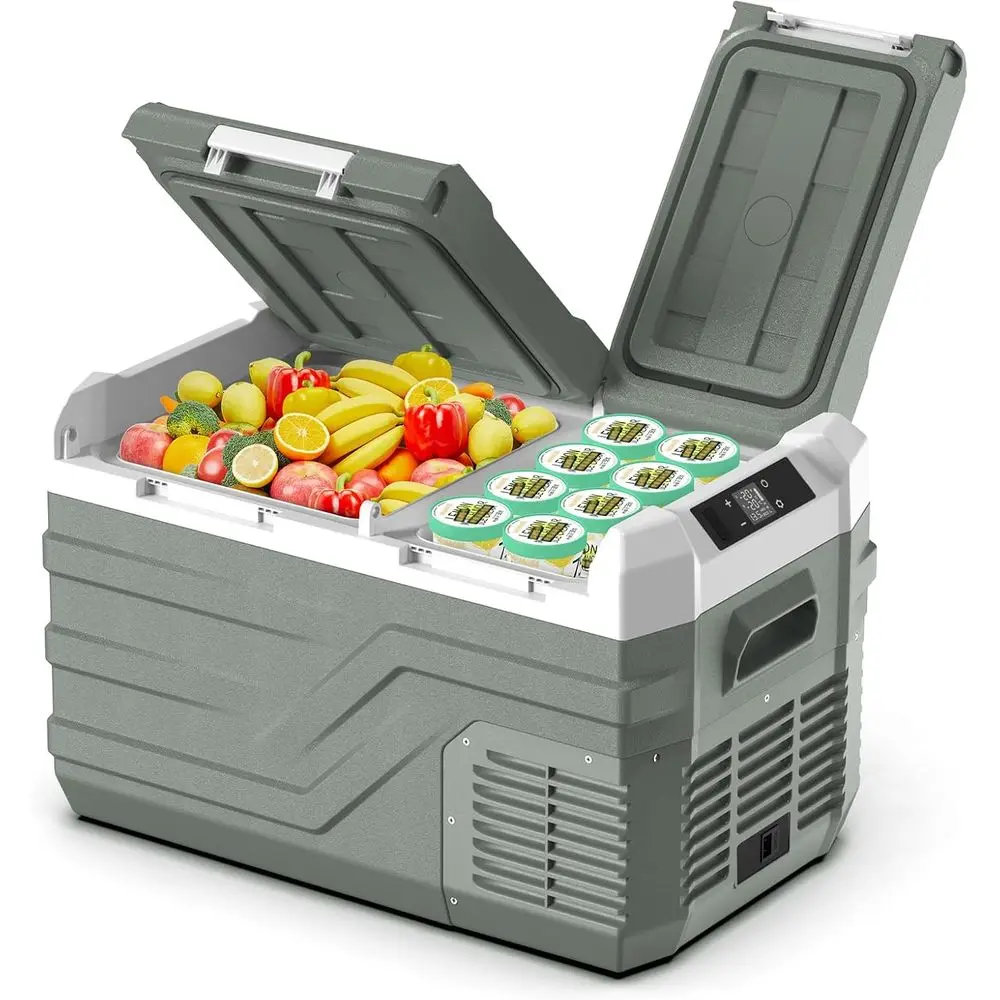 Portable 12V Dual-Zone 25-Quart Car Fridge, Suitable for Camping, RV, SUV, and Truck