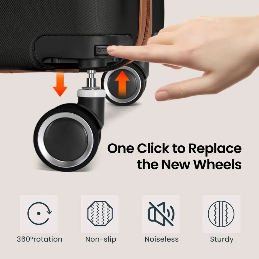 กระเป๋าเดินทางขึ้นเครื่อง 22x14x9 นิ้ว ได้รับการรับรองจากสายการบิน พร้อมล้อหมุน น้ำหนักเบา ขนาด 20 นิ้ว สำหรับผู้ชายและผู้หญิง สีดำ