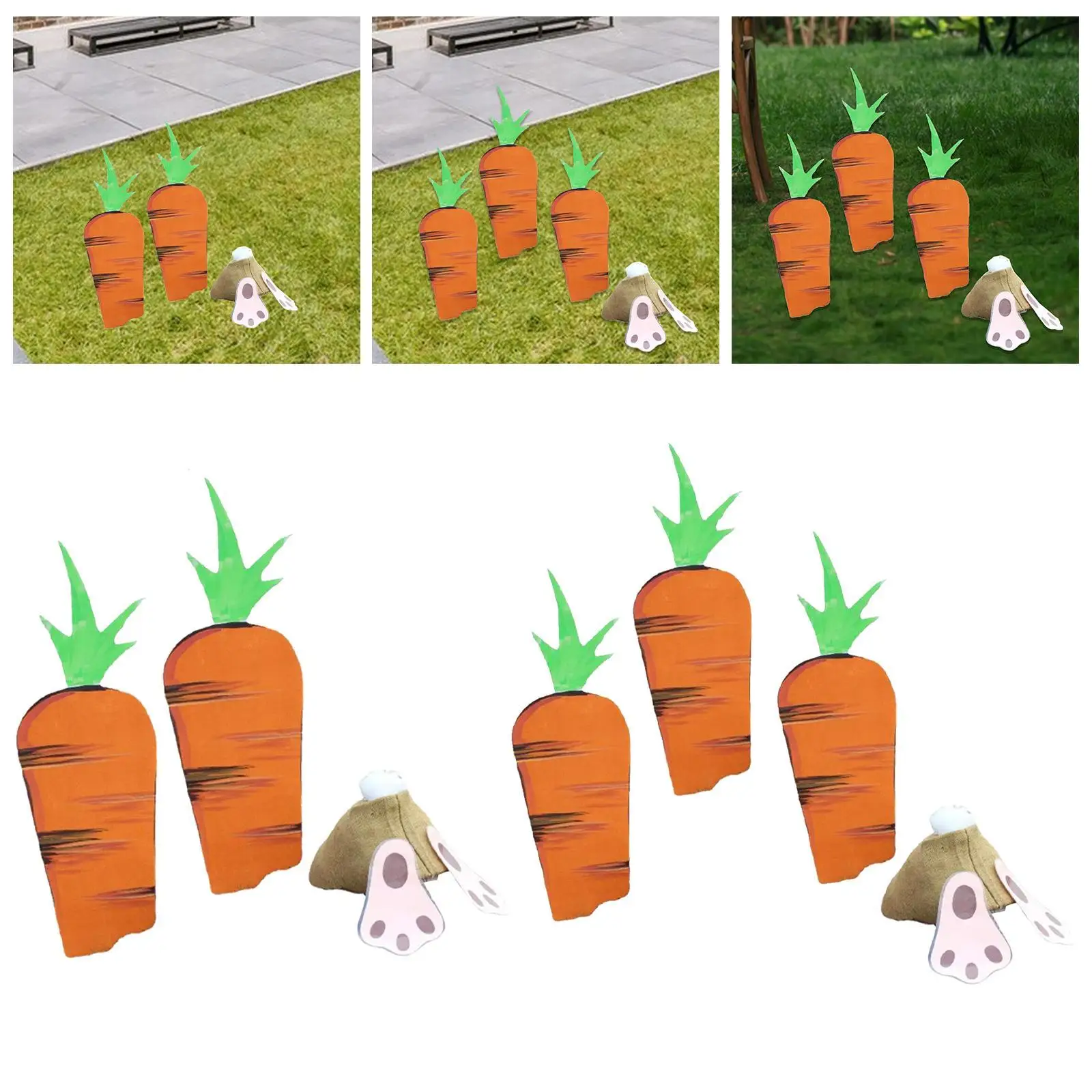 Easter Yard Decor Featuring Bunny And Carrot Figures for Festive Celebrations
