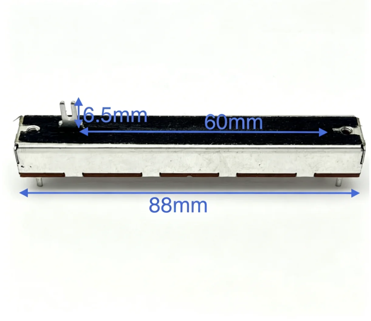 3 pcs High quality straight slip potentiometer 88mm   Corporation Flipper mixer volume adjustment B10k axis length 6.5 mm