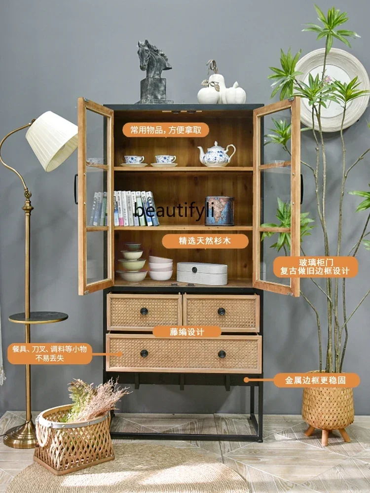 

Asmt51 ss американский ретро ротанг крыльцо ведро шкаф винный шкаф кованое железо для хранения у стены шкаф для хранения обеденный r