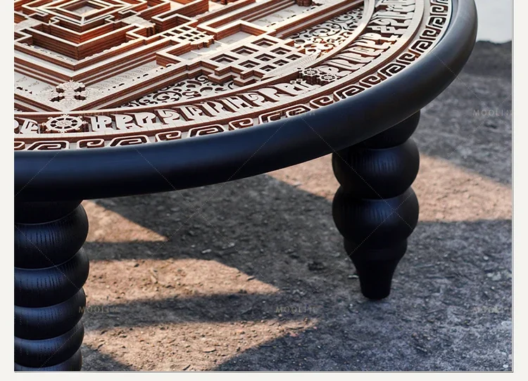 Tavolino francese retrò in legno massello tavolino da tè classico intagliato Tavolino da ricevimento B&B