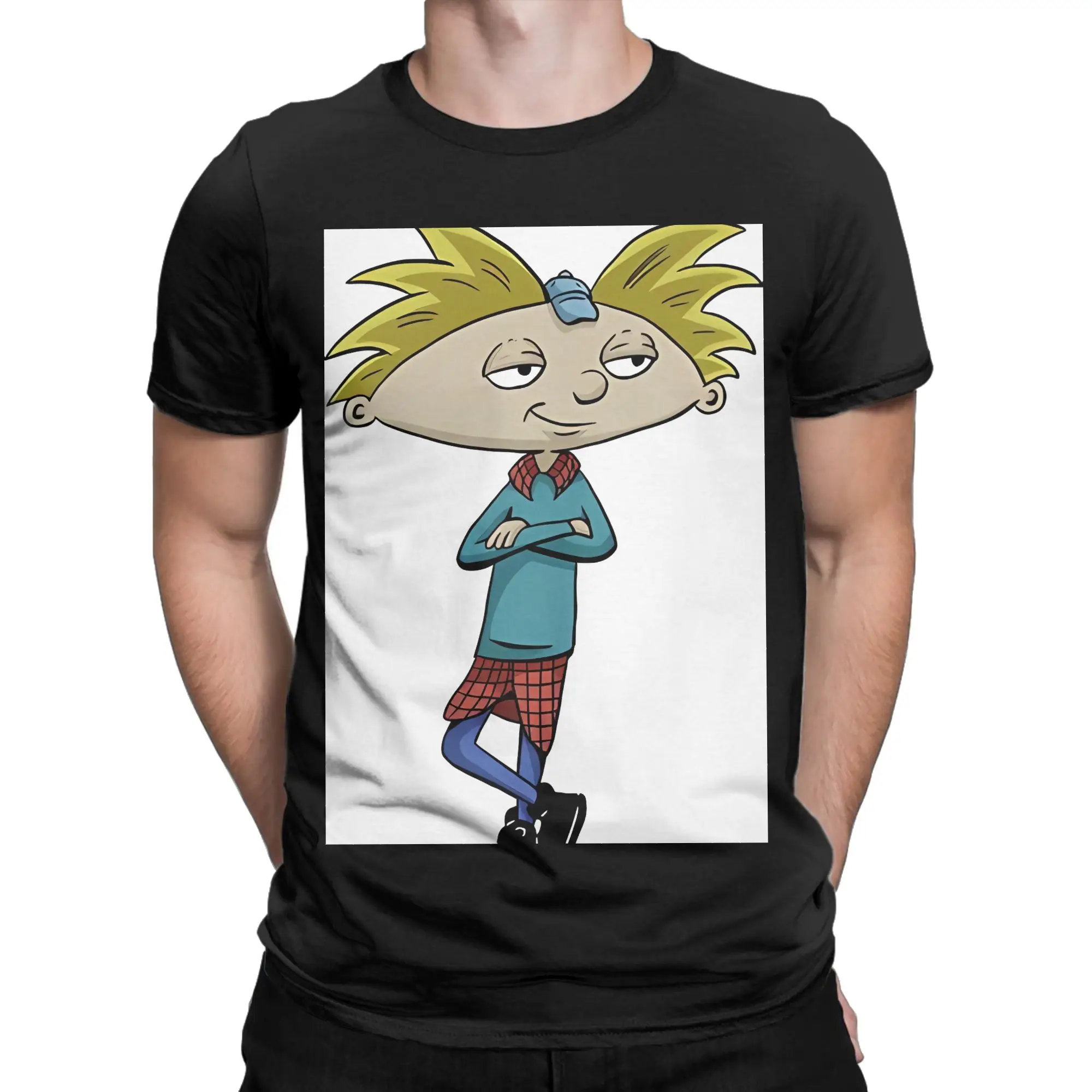 Hey Cast Arnold Helga - Camiseta de algodón 100% con diseño novedoso y bonito, camisetas Hey Arnold para hombre