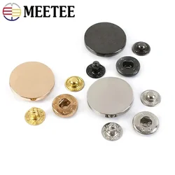 Meetee 10Sets 10/12/15/18/20/25mm Metal Snap Buttons Jeans Bag Decorative Buckle DIY Garment Sewing Button Craft Accessories