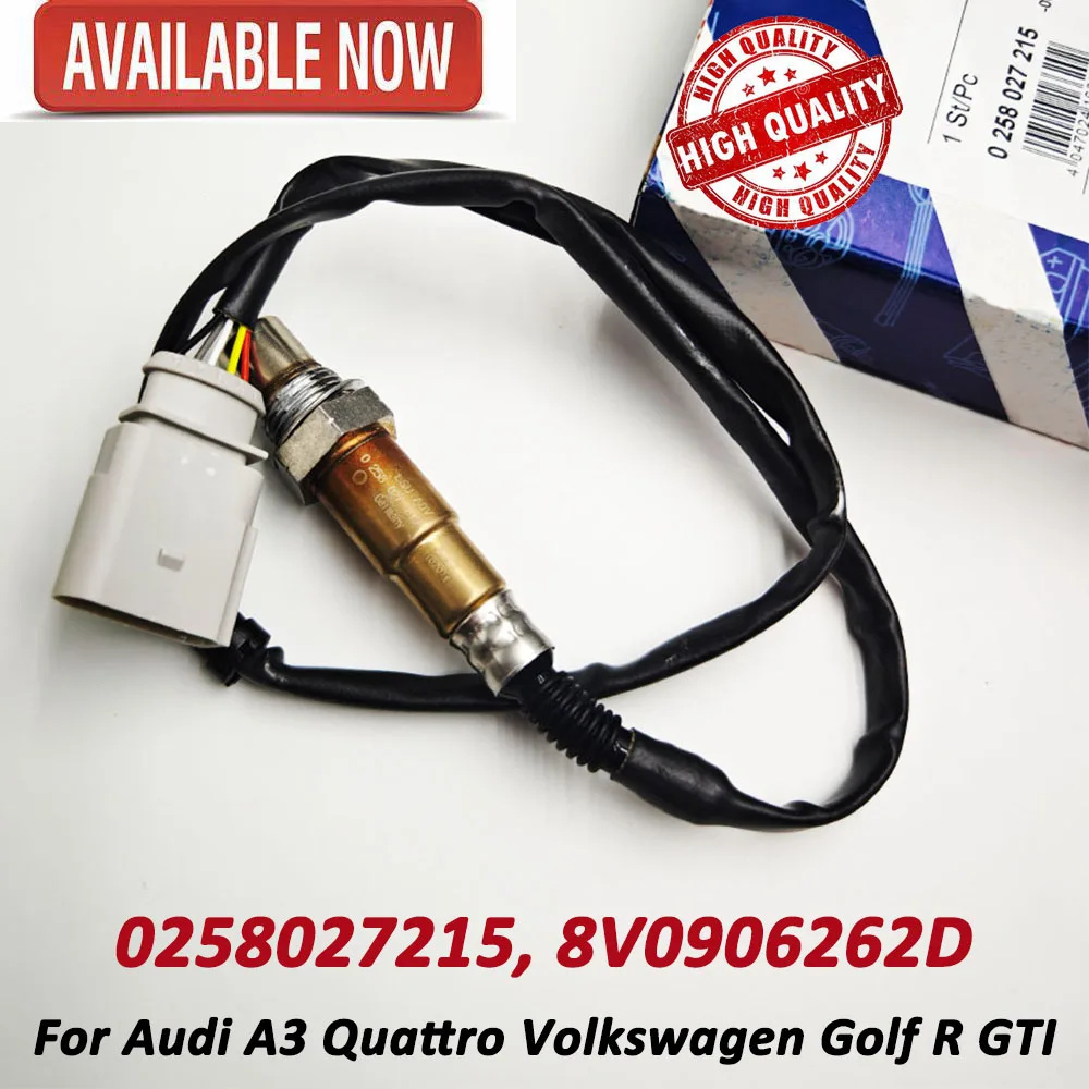 High Quality 0258027229 0258027215 8V0906262D Lambda O2 Oxygen Sensor For Audi A3 Quattro S3 VW PASSAT Golf Skoda