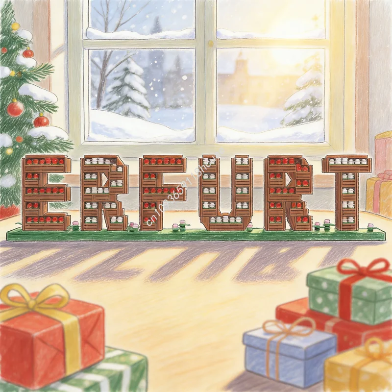 

1027pcs MOC Erfurt Flower Sign Architecture Model Building Blocks Construction Toy Christmas Gifts Creative Idea Education Brick