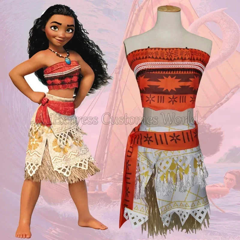 Anime Cosplay Kostüm Film Moana Vaiana Kleid Show Top Rock Anzug Kind Phantasie Urlaub Outfit Kinder Und Erwachsene Frauen Für Baby Mädchen