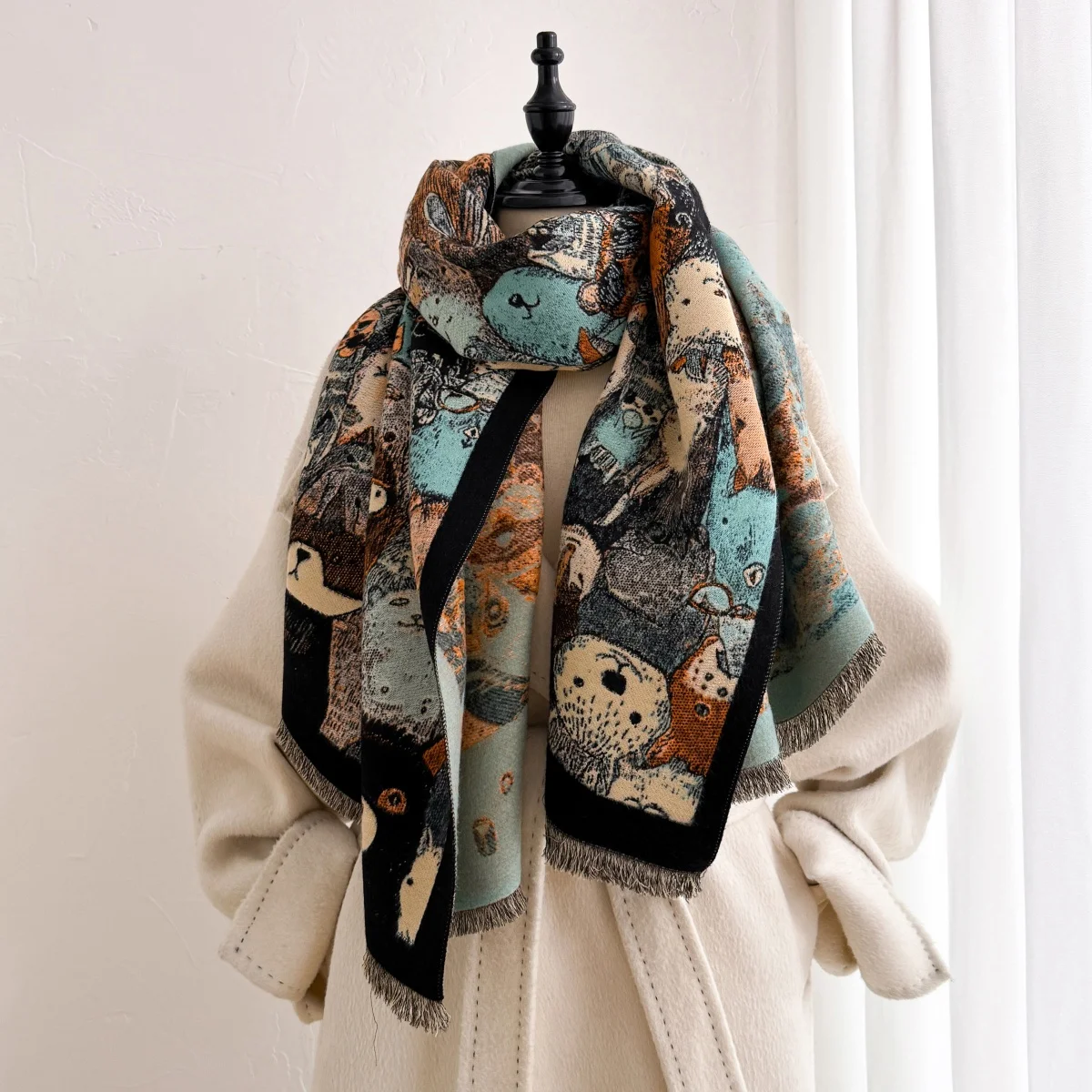 Fashion Scarf Woman Hijab Pashmina Shawl Cashmere Bandana Wrap Nice Practical Ornament For Road Trip Leisure Time And Multiple
