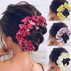 Bohemia Bridal Garland Daisy Floral Crown Wedding Flower Headband Beach Wreath Hairbands Girls Hair Accessories Women Head Hoop