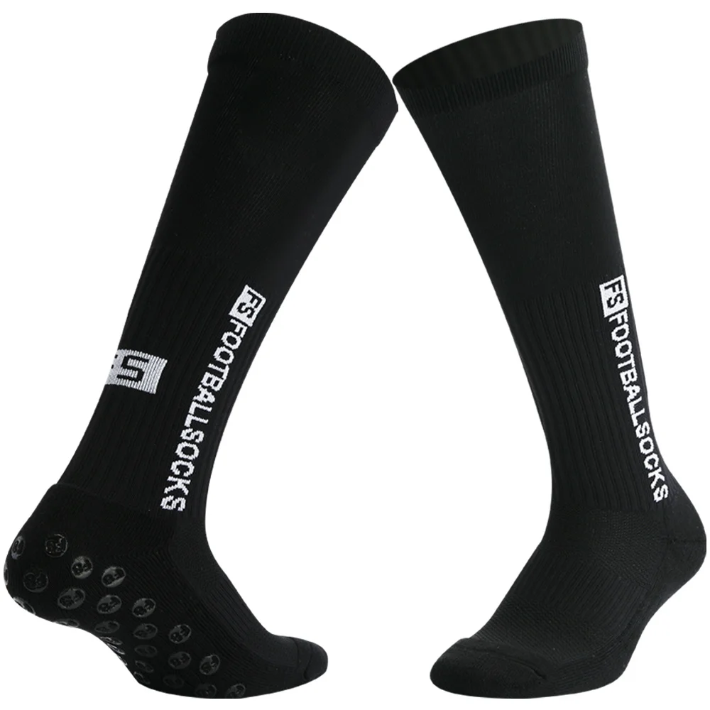 FS Long Football Socks and knee Sports Round Silicone Anti Slip Grip Soccer Socks Calcetas Antideslizantes De Futbol