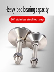 304 Stainless Steel Heavy-duty Fixed Balance Feet M8 M10 M12 M16 M20 For Mechanical And Furniture Fixed Adjustment Feet