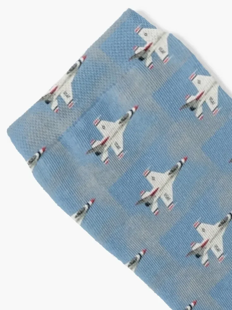 Thunderbird F-16 Fighting Falcon Socks Rugby with print aesthetic Girl'S Socks Men's