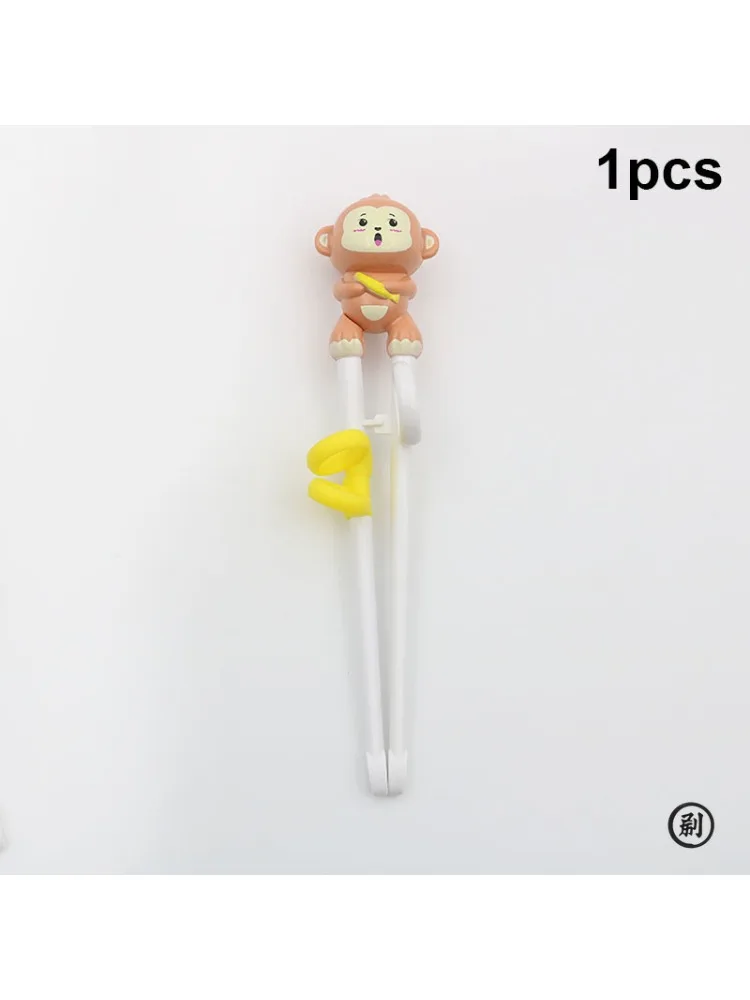 1 paire de baguettes d'entraînement, aide aux baguettes d'apprentissage pour enfants, baguettes en forme d'animal pour débutants, baguettes d'assistance réutilisables