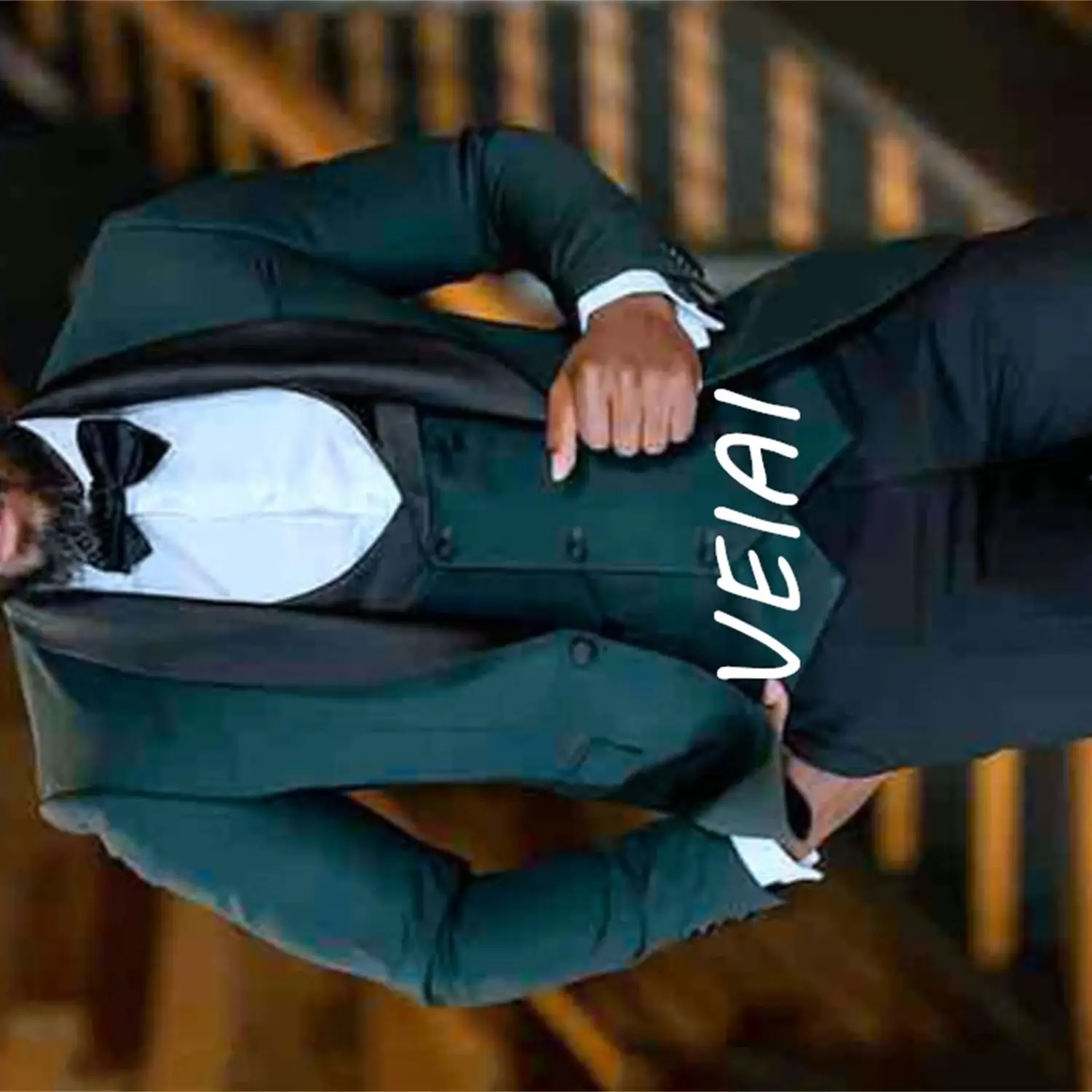 

Customized Green Blazer Sets for Men Tuxedo Work Business Suit Party Prom Dress Coat Waistcoat Trousers Wedding Groomsmen Outfit