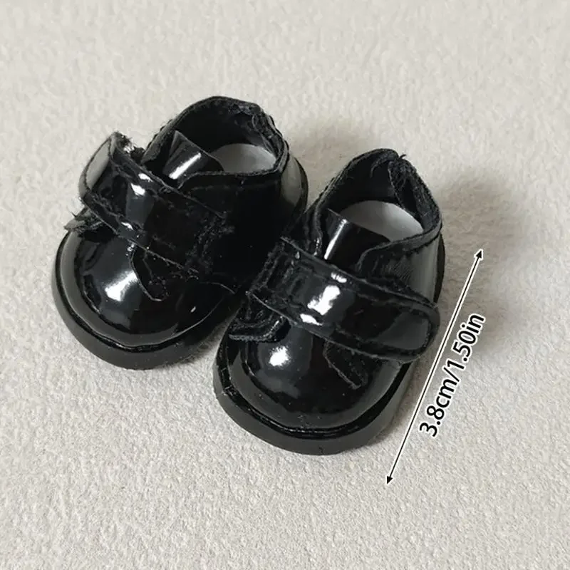 2 paar katoenen poppenschoenenset inclusief pluche PU realistische miniatuurschoenen voor weergave of spelen 15UB