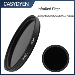 Infrared IR Filter 950nm IR Filter 43mm 46mm 49mm 52mm 55mm 58mm 62mm 67mm 77mm For SLR DSLR Camera Lens